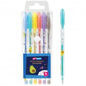 Набор гелевых ручек ArtSpace "Космические приключения" 6 цветов металлик, ПВХ чехол (толщина линии 1 мм)