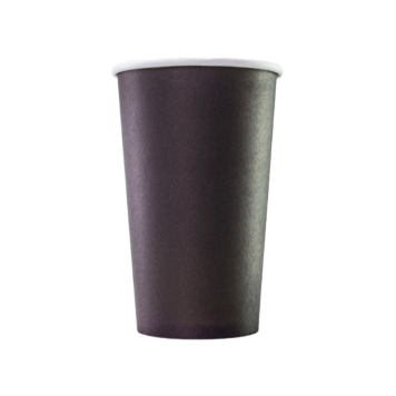 Стакан одноразовый 400 мл 1-сл d=90 мм бумажный для горячего черный (50 шт в упаковке, 1000 шт в коробке)