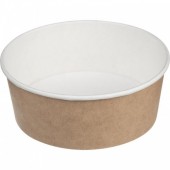 Контейнер круглый бумажный, для салата OSQ Round Bowl 750 мл крафт /45/270 (крышка 1000)