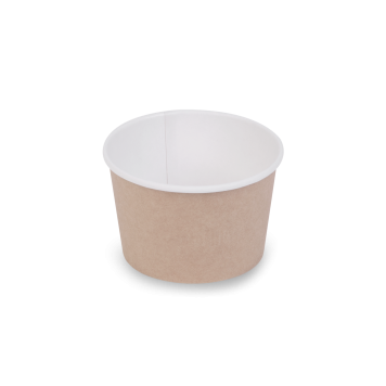 Контейнер бумажный для салата, с прозрачной крышкой OSQ Round Bowl 500 мл крафт /30/450