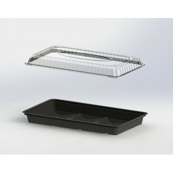 Крышка для контейнера КД-004, 306х216х43 мм прозрачная /200-1