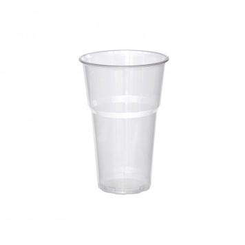 Стакан одноразовый пластиковый 500 мл Факел прозрачный 50 шт/упак /20