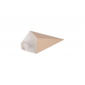 Упаковка конусная для картофеля фри с отделением под соус OSQ CONE L 115х200 крафт 40/480