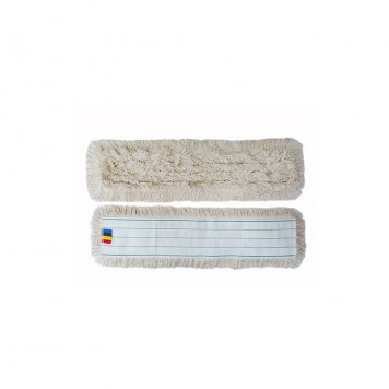 Насадка МОП плоская для швабры флаундера 80х11 см, хлопок, белая