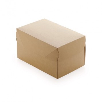 Контейнер бумажный для торта, десерта CandyBox 1200мм, 150х100х85 крафт 20 /260-1