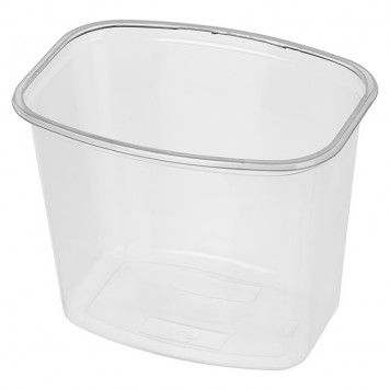 Контейнер одноразовый без крышки 1000 мл 138x102 мм прозрачный ДП (100 штук в спайке) /1000