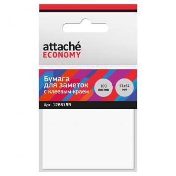 Стикеры Attache Economy 51x51 мм белый (1 блок, 100 листов)