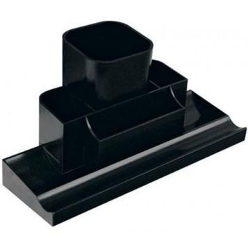 Подставка для канцелярских принадлежностей черный пластик