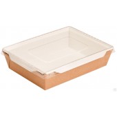 Бумажный контейнер (для салата) без крышки GEOBOX-800 186х106х55 мм, 800 мл крафт /50/400