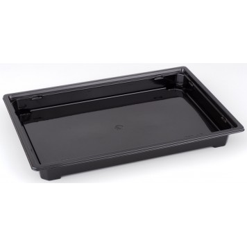 Контейнер дно для суши и роллов СП-25Д, 245х161х45 мм черный ПЭТ /220