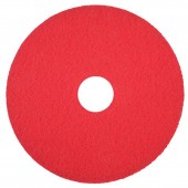 Пад для поломоечных машин D15` (35см) красный, мягкой абразивности, 5 шт упак
