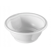 Миска одноразовая пластиковая 600 мл белая 50 штук/10