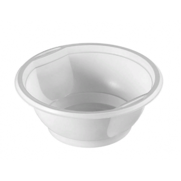 Миска одноразовая пластиковая 600 мл белая 50 штук/10