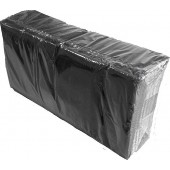 Салфетки бумажные 33х33 см, 2-слойные, черные, 200 листов в упаковке /9