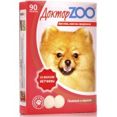 Мультивитаминное лакомство cо вкусом ветчины для собак ДОКТОР ZOO 90 шт