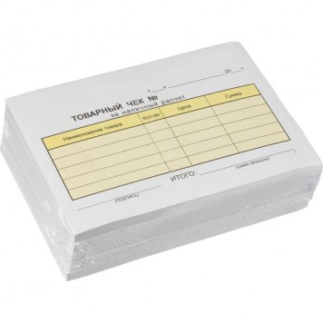 Бланк Товарный чек 2 слойный самокопирующий А6 50листов /5 в спайке /20в кор-1