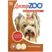 Мультивитаминное лакомство cо вкусом копченостей для собак ДОКТОР ZOO 90 шт