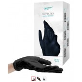 Перчатки виниловые смотровые неопудренные черные L 100 шт./уп.SAF&TY