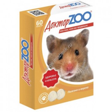 Мультивитаминное лакомство с биотином и витамином С для грызунов ДОКТОР ZOO 60 шт-1