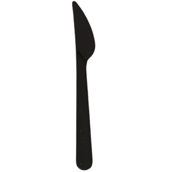 Нож пластиковый черный 16.5 см Кристалл элит BLACK 100 шт /20