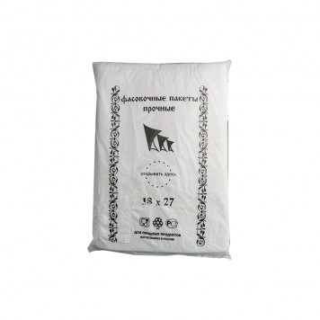 Пакет фасовочный 18х27 см, прозрачный, евроблок, упаковка 10 шт.