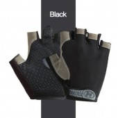 Перчатки без пальцев для спортзала, фитнеса, для рыбалки, езды на велосипеде черные размер L
