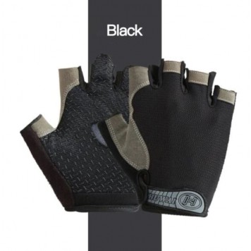 Перчатки без пальцев для спортзала, фитнеса, для рыбалки, езды на велосипеде черные размер L