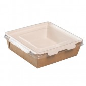 Бумажный контейнер (для салата) OSQ OPSALAD 150х150х48 мм, 900 мл крафт /50/200