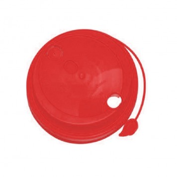 Крышка со съёмным питейником d=80мм, красная (50 шт в упаковке, 1000 шт в коробке)