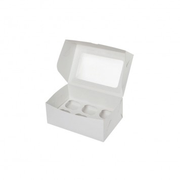 Короб для капкейков 250х170х100, белый ECO CupCake 6/100