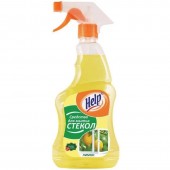 Средство для мытья окон, стекол и зеркал HELP лимон, 500 мл/12