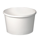 Креманка одноразовая круглая бумажная 290 мл, белая 38/912