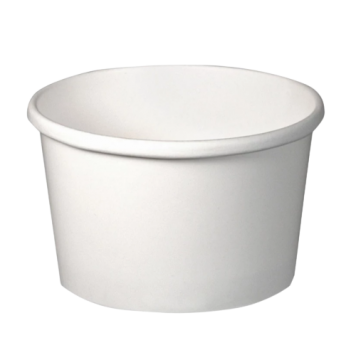 Креманка одноразовая круглая бумажная 290 мл, белая 38/912