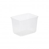 Контейнер прямоугольный без крышки 2000 мл, 186х132 мм прозрачный РР СПК (50 шт в спайке) /500