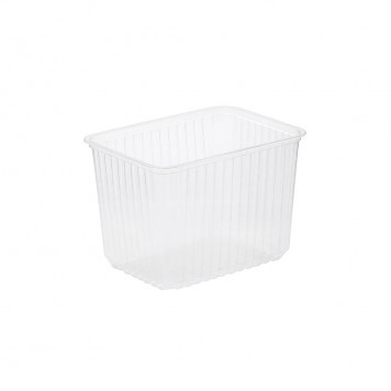 Контейнер прямоугольный без крышки 2000 мл, 186х132 мм прозрачный РР СПК (50 шт в спайке) /500
