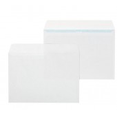 Конверт Комус С5 80 г/кв.м белый стрип с внутренней запечаткой (50 штук в упаковке)