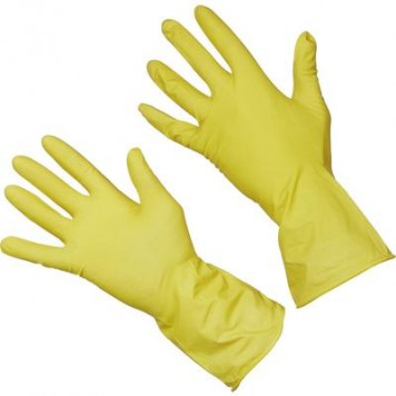 Перчатки хозяйственные латексные желтые XL Libry /12/240