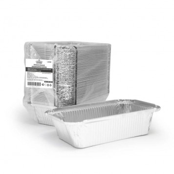 Форма алюминиевая прямоугольная 865 мл, 402-677, 217х113х53мм (50 шт в спайке) /600