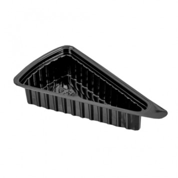 Контейнер для кусочка торта 177,7х105,9х63,7мм, черный дно/800