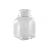 Бутылка пластиковая без крышки квадратная 200 мл d=38 широкое горло /100