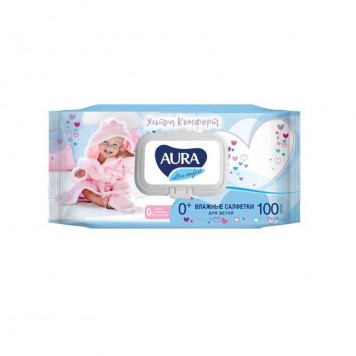 Салфетки влажные детские Aura Ultra Comfort (120 штук в упаковке)-1