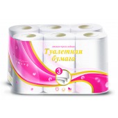 Туалетная бумага Veiro Luxoria 3-слойная белая (12 рулонов в упаковке)/6