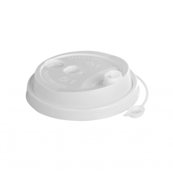 Крышка со съёмным питейником d=80мм, белая (50 шт в упаковке, 1000 шт в коробке)