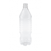 Бутылка пластиковая с крышкой 1 л d=28 узкое горло /90 (ребристая)