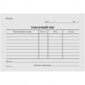 Бланк Товарный чек 1 слойный А6 70листов/80в кор