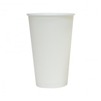 Стакан бумажный одноразовый 400 мл 1-сл d=90 мм для горячего белый (50 шт в упаковке, 1000 шт в коробке)