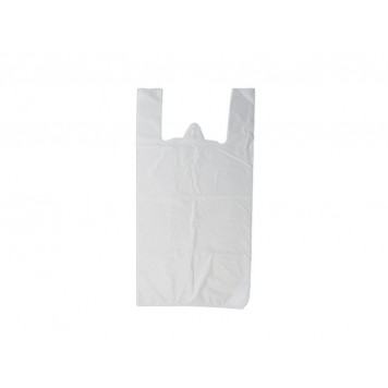 Пакет-майка 30х55 см 17 мкм, белая 100 штук в упаковке /10