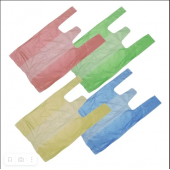 Пакет-майка 17х16 см 7 мкм, цветная 100 штук в упаковке /150