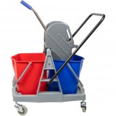 Тележка двухведерная 2x18л.С отжимом (пластиковый каркас)