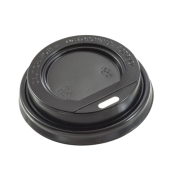 Крышка ПС с боковым отверстием d=73мм, черная/100